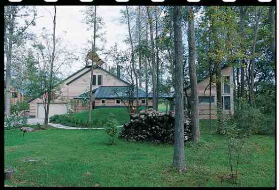 Vermont architect Ted Montgomery saved a majority of the magnificent trees in the Ten Stones Intentional Community by carefully siting the building.